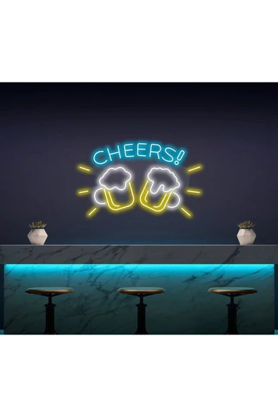 CHEERS! Yazılı ve Şekilli Neon Tabela ürün görseli 1
