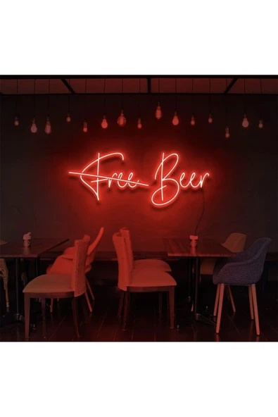 Free Beer Yazılı Neon Tabela ürün görseli 1