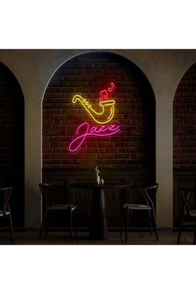 Jazz Yazılı ve Şekilli Neon Tabela ürün görseli 1