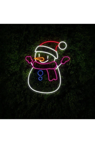 Kardan Adam Figürlü Neon Tabela - Resim 2