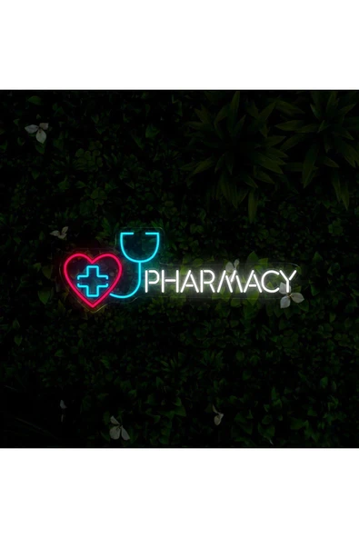 PHARMACY Yazılı ve Şekilli Neon Tabela - Resim 2