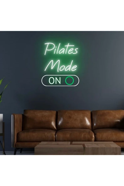 Pilates Mode ON Yazılı Neon Tabela ürün görseli 1
