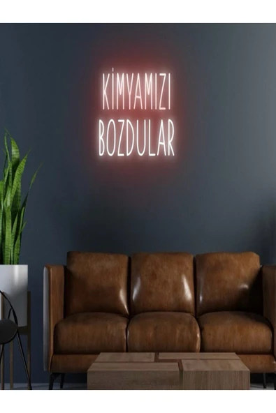KİMYAMIZI BOZDULAR Yazılı Neon Tabela ürün görseli 1