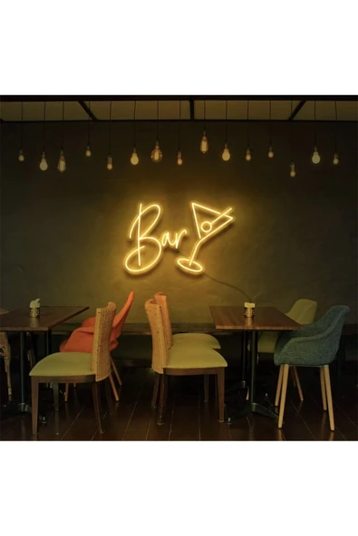 Bar Yazılı ve Şekilli Neon Tabela ürün görseli 1