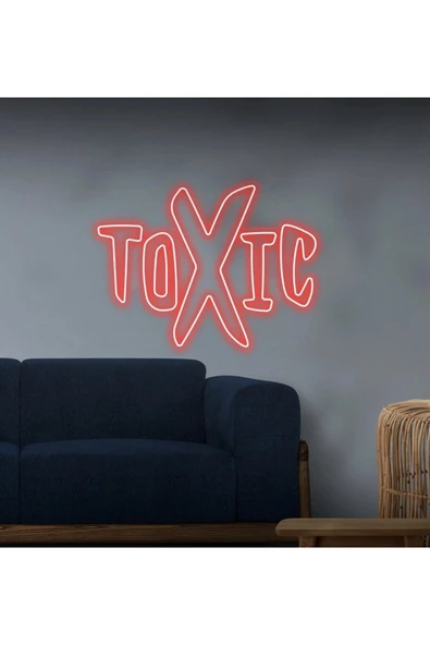 TOXIC Yazılı Neon Tabela ürün görseli 1
