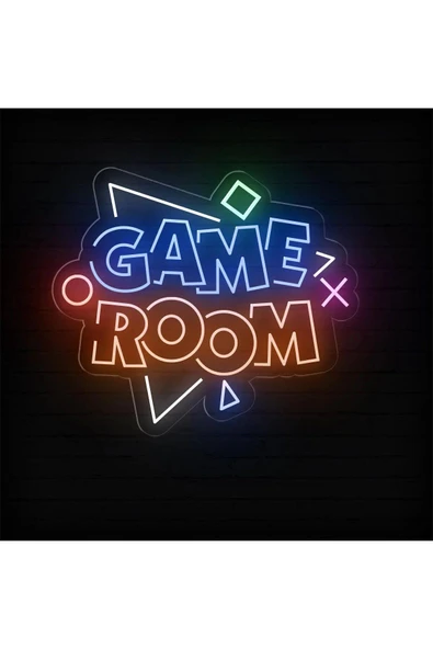 GAME ROOM Yazılı ve Şekilli Neon Tabela ürün görseli 1