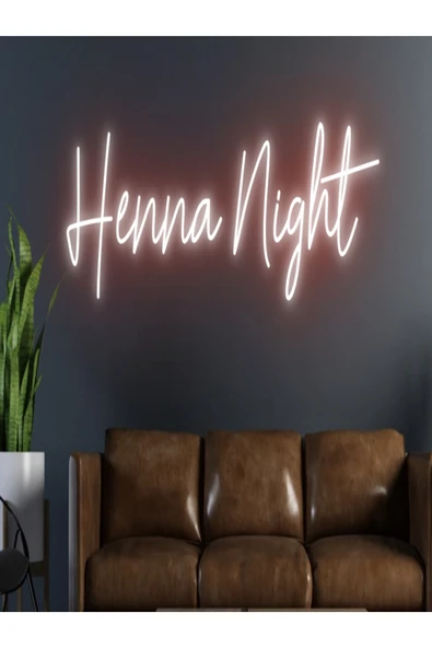 Henna Night Yazılı Neon Tabela ürün görseli 1