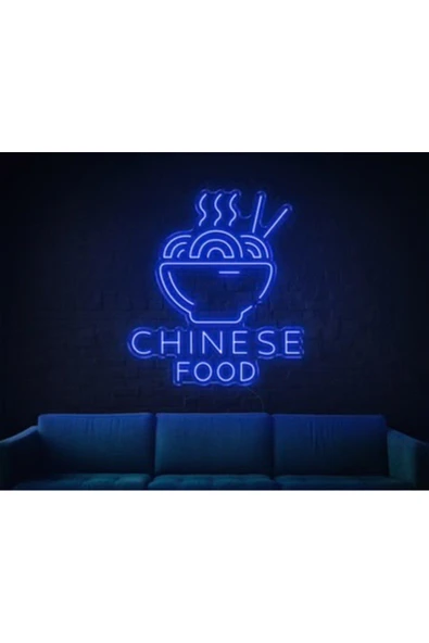 CHINESE FOOD Yazılı ve Şekilli Neon Tabela ürün görseli 1