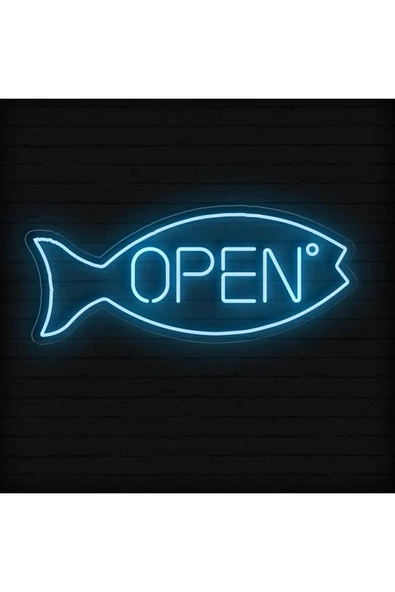 OPEN Yazılı ve Şekilli Neon Tabela ürün görseli 1