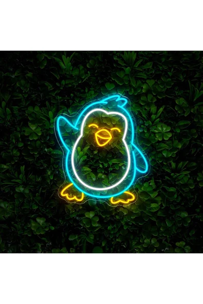 Penguen Figürlü Neon Tabela - Resim 2