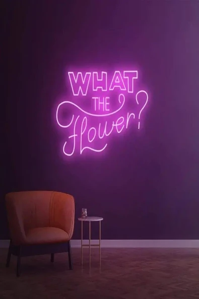 WHAT THE Flower? Yazılı Neon Tabela ürün görseli 1