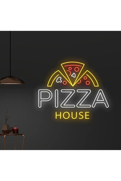 PIZZA HOUSE Yazılı ve Şekilli Neon Tabela ürün görseli 1