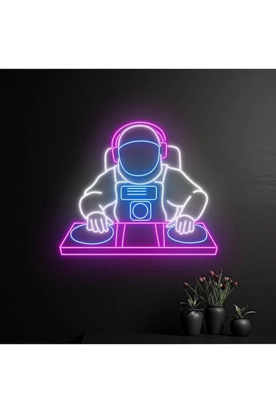 Dj Astronot Figürlü Neon Tabela ürün görseli 1
