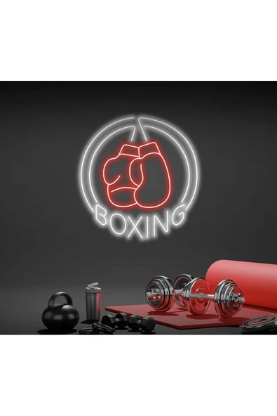 BOXING Yazılı ve Boks Eldiveni Figürlü Neon Tabela ürün görseli 1