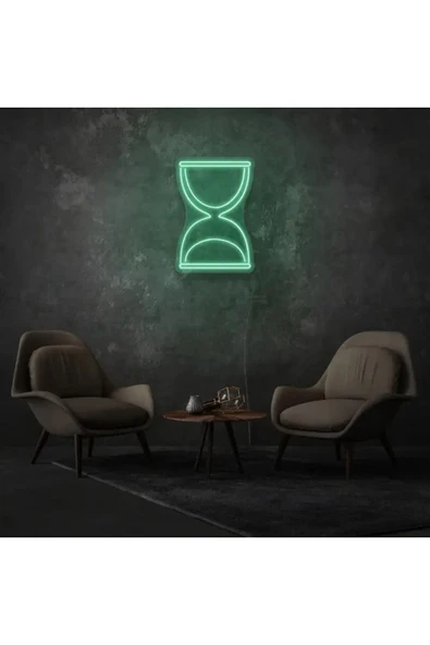 Kum Saati Figürlü Neon Tabela ürün görseli 1