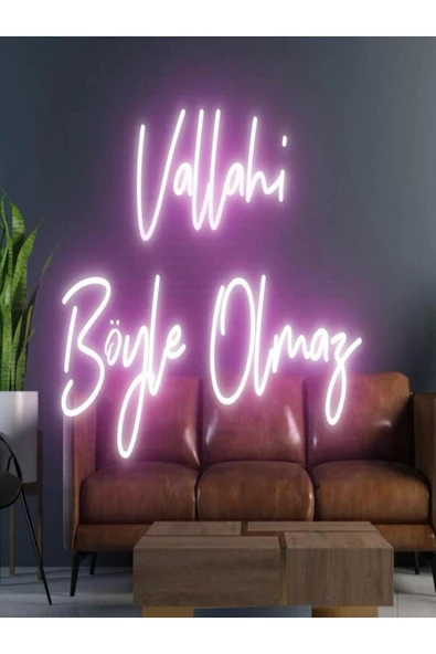 Vallahi Böyle Olmaz Yazılı Neon Tabela ürün görseli 1
