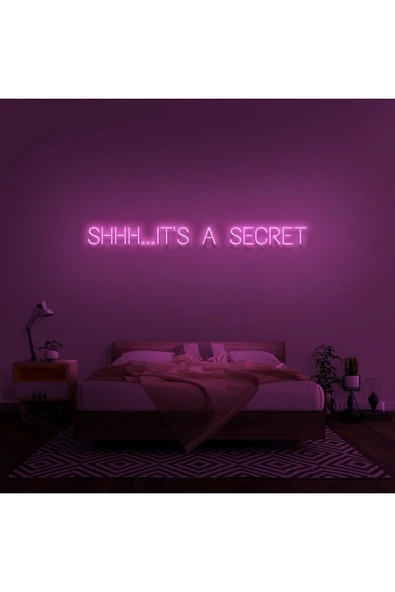 SHHH...IT'S A SECRET Yazılı Neon Tabela ürün görseli 1