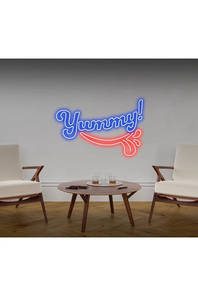 Yummy! Yazılı ve Şekilli Neon Tabela ürün görseli 1
