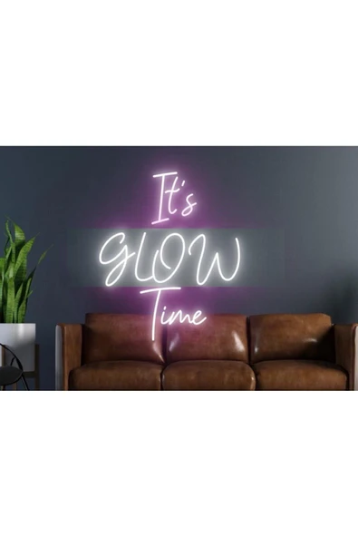 It's Glow Time Yazılı Neon Tabela ürün görseli 1