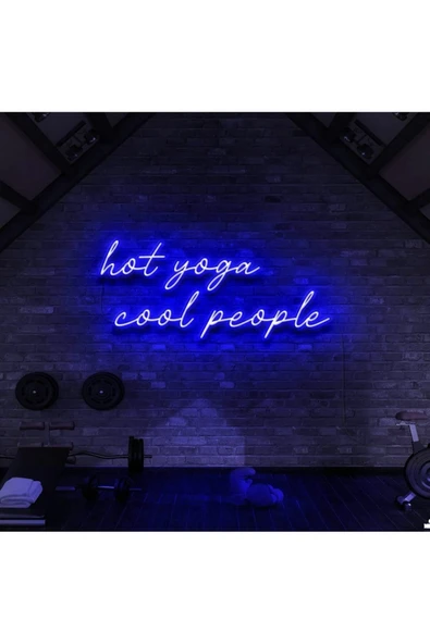 Hot Yoga Cool People Yazılı Neon Tabela ürün görseli 1