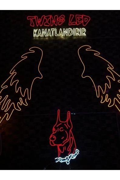 Doberman Köpek Pleksi Neon Tabela ürün görseli 1