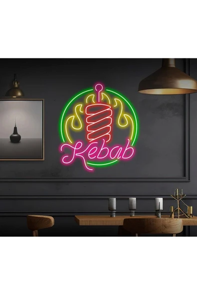Kebab Yazılı ve Şekilli Neon Tabela ürün görseli 1