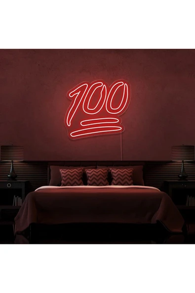 100 Yazılı Neon Tabela ürün görseli 1
