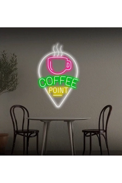 COFFEE POINT Yazılı ve Şekilli Neon Tabela ürün görseli 1