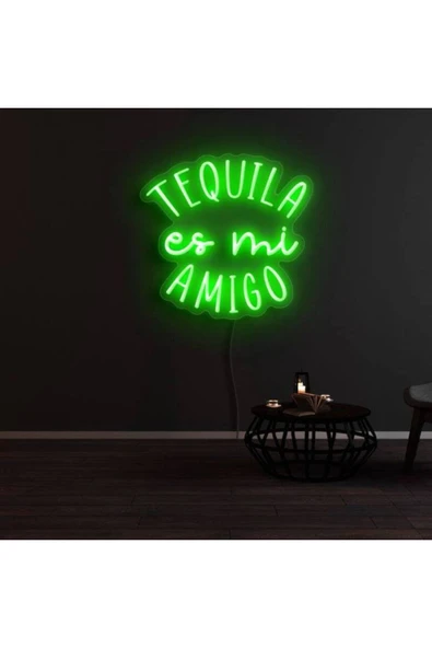TEQUILA es mi AMIGO Yazılı Neon Tabela ürün görseli 1
