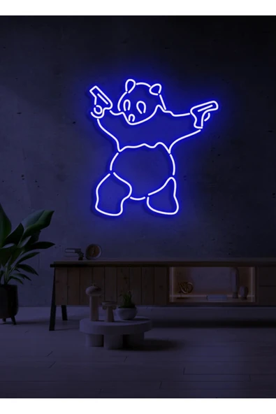 Panda Figürlü Neon Tabela ürün görseli 1