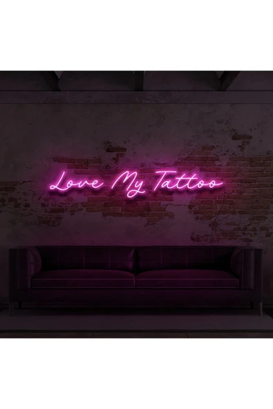 Love My Tattoo Yazılı Neon Tabela ürün görseli 1