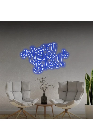 "VERY BUSY" Yazılı Neon Tabela ürün görseli 1