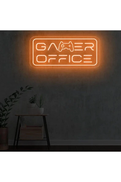 GAMER OFFICE Yazılı ve Şekilli Neon Tabela ürün görseli 1