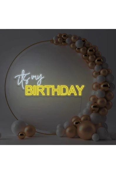 its my BIRTHDAY Yazılı Neon Tabela ürün görseli 1