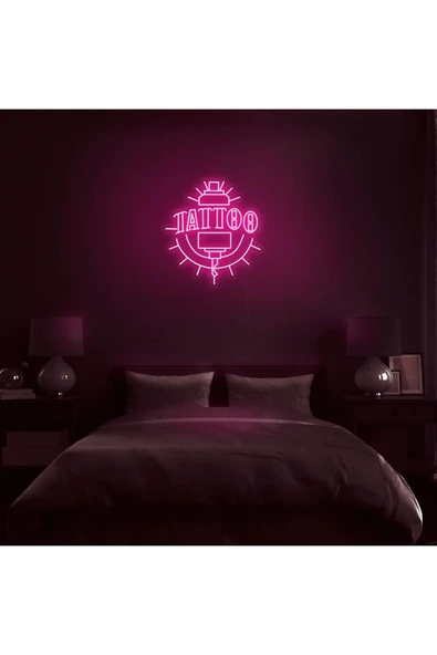 TATTOO Yazılı ve Şekilli Neon Tabela ürün görseli 1