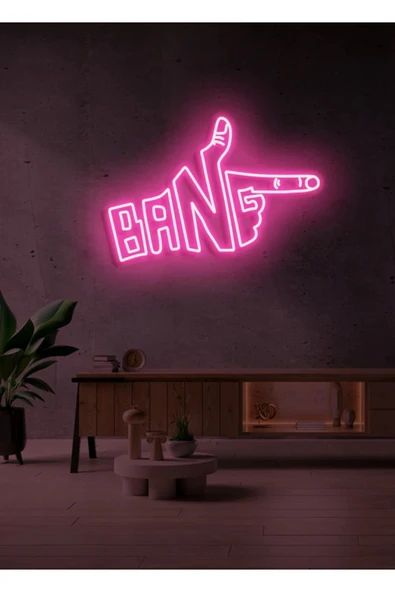 BANG Yazılı ve Şekilli Neon Tabela ürün görseli 1