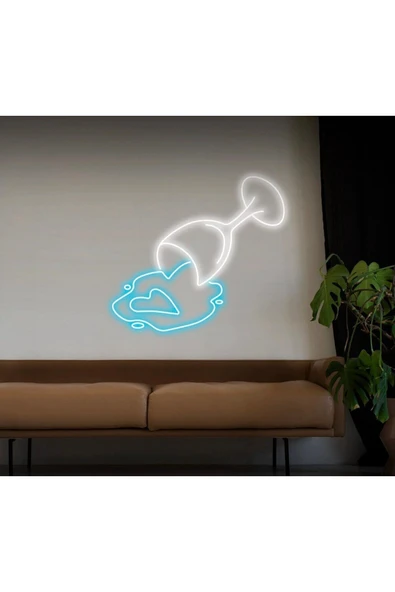 Şarap Bardağı Figürlü Neon Tabela ürün görseli 1