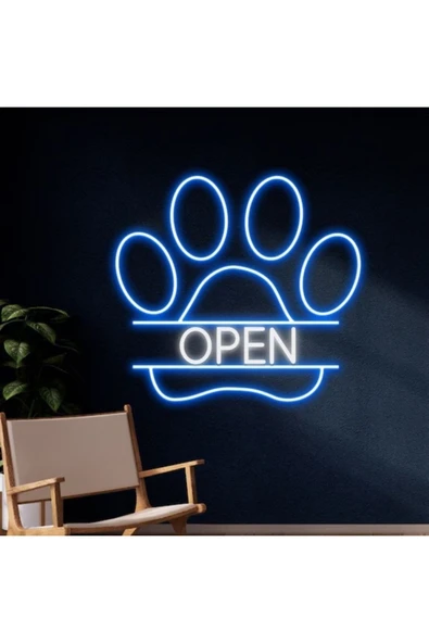 OPEN Yazılı ve Şekilli Neon Tabela ürün görseli 1