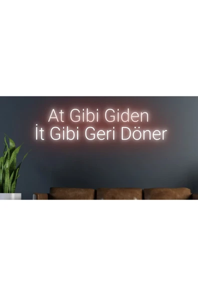 At Gibi Giden İt Gibi Döner Yazılı Neon Tabela ürün görseli 1