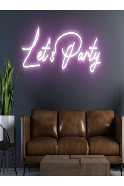 Let's Party Yazılı Neon Tabela ürün görseli 1