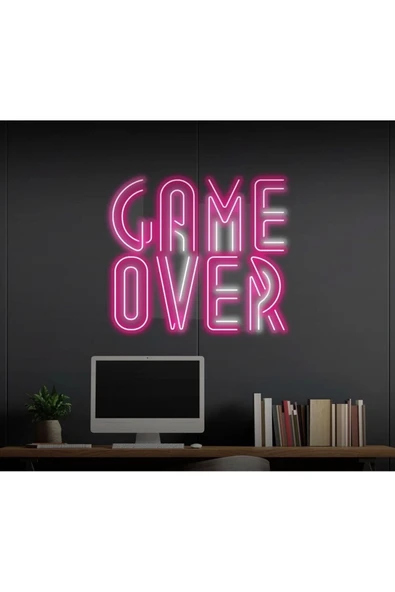GAME OVER Yazılı Neon Tabela ürün görseli 1