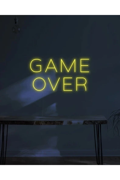 GAME OVER Yazılı Neon Tabela ürün görseli 1