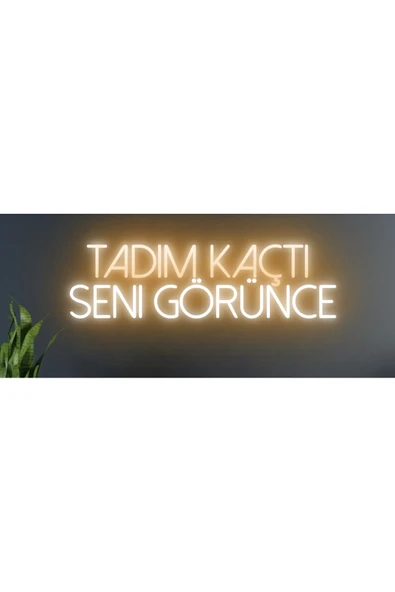 Tadım Kaçtı Seni Görünce Yazılı Neon Tabela ürün görseli 1