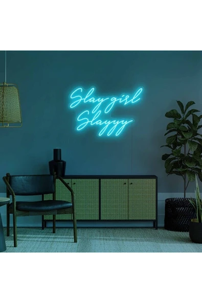 Slay girl Slayyy Yazılı Neon Tabela ürün görseli 1