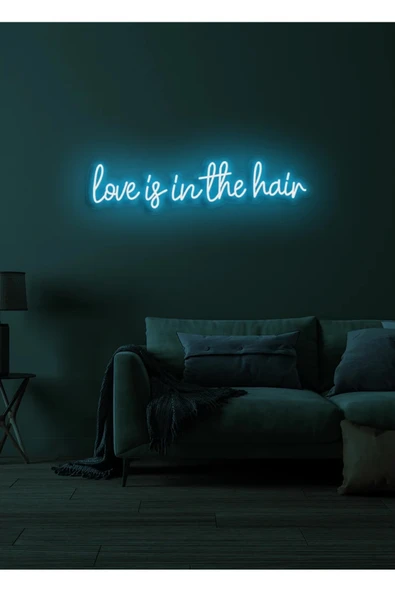 Love is in the hair Yazılı Neon Tabela ürün görseli 1