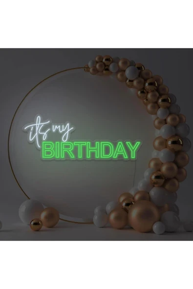 its my BIRTHDAY Yazılı Neon Tabela ürün görseli 1