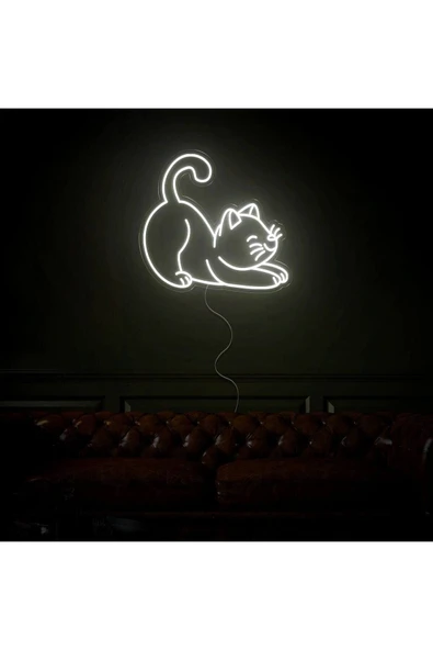 Kedi Figürlü Neon Tabela ürün görseli 1