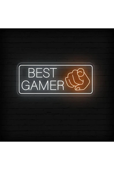 BEST GAMER Yazılı ve Şekilli Neon Tabela ürün görseli 1