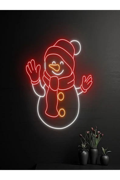 Kardan Adam Figürlü Yılbaşı Temalı Neon Tabela ürün görseli 1