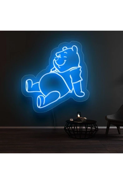 Winnie The Pooh Figürlü Dekoratif Neon Tabela ürün görseli 1